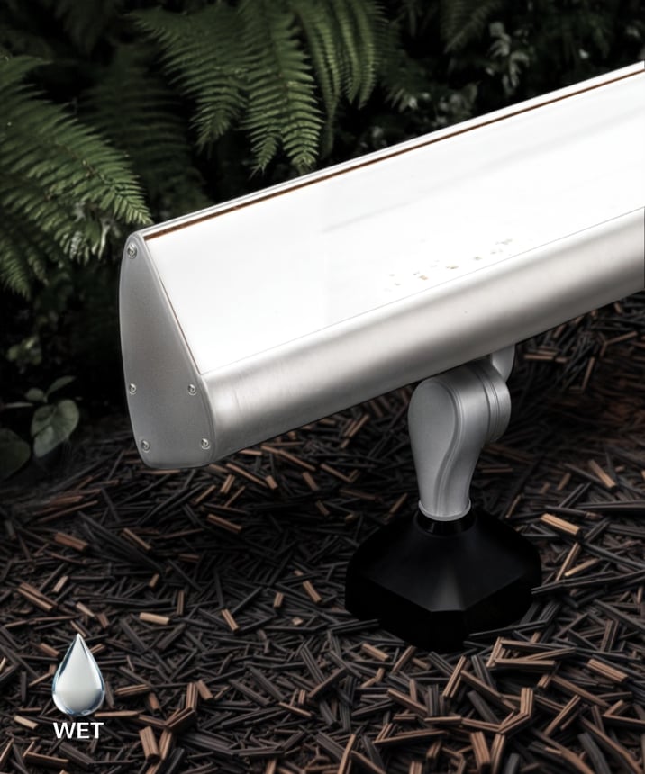Outdoor Architectural LED Commercial Sign Light 31022 shown in options of Aged Bronze, Black, or White finishes.