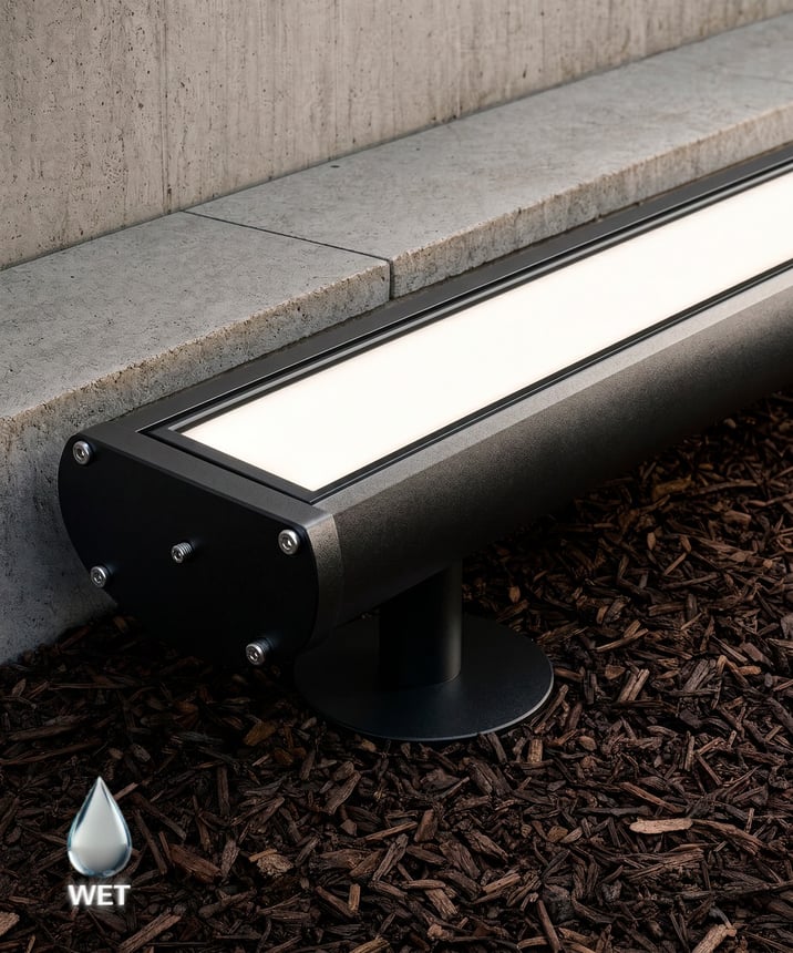 Outdoor Linear LED Commercial Sign Light 31024 shown in a Black finish.