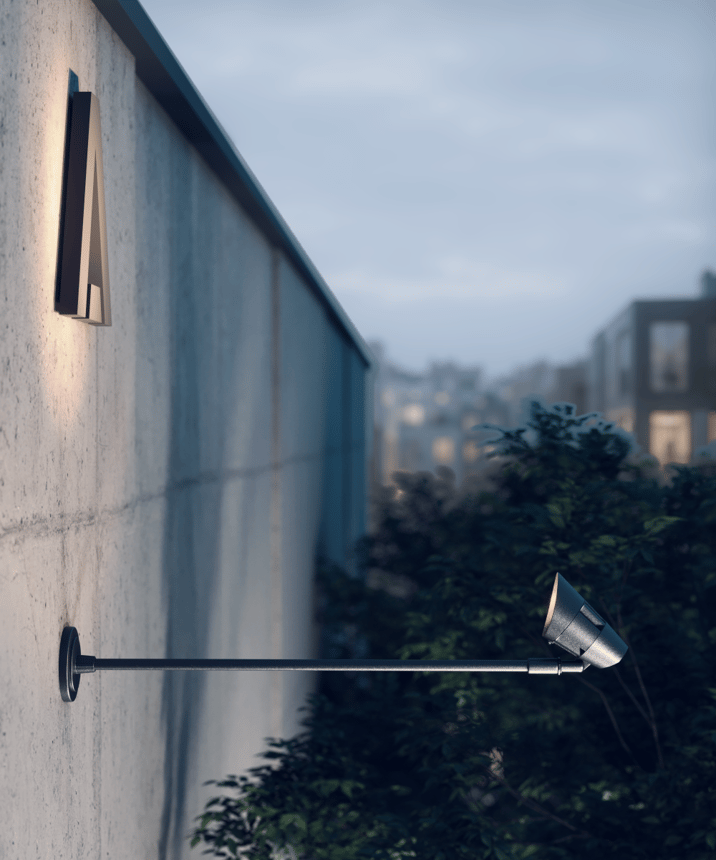 Alcon 31031 Outdoor LED Commercial Sign Light shown in a black finish.