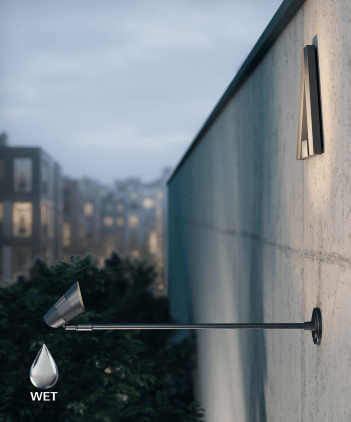 Alcon 31031 Outdoor LED Commercial Sign Light shown in a black finish.