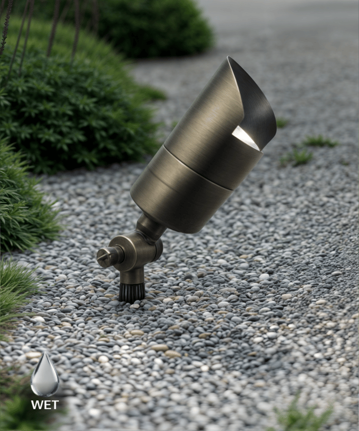 Alcon lighting 9010 LED directional uplight shown in a bronze finish