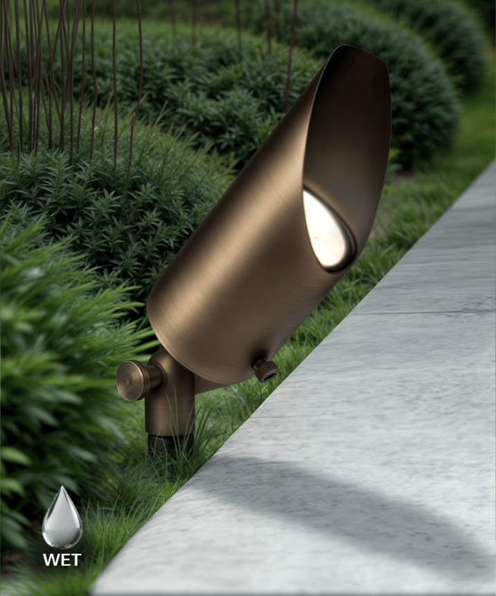 Alcon lighting 9011 LED directional uplight shown in a bronze finish