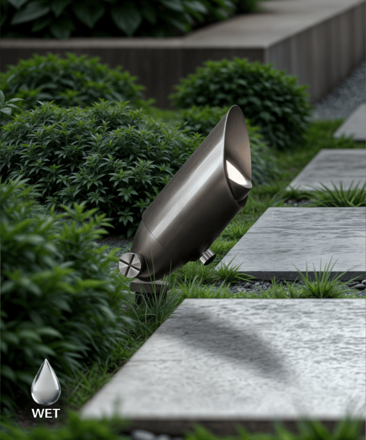 Alcon lighting 9013 LED directional uplight shown in a gun metal finish