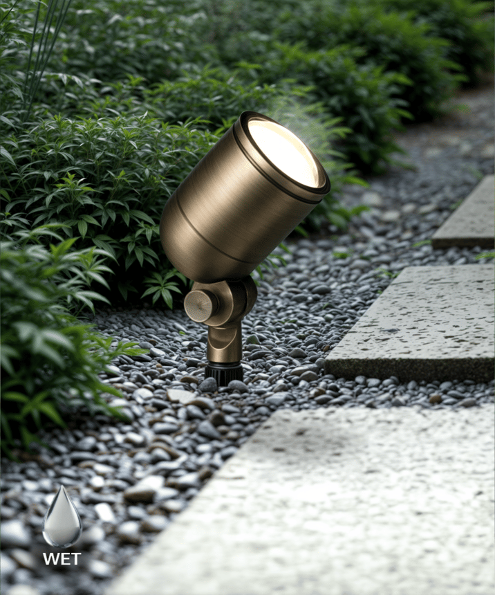 Alcon lighting 9019 LED directional uplight shown in a bronze finish
