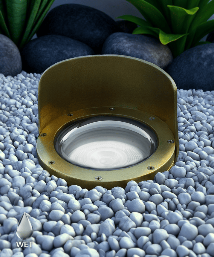 Alcon 14141 LED Wall Wash Well Light shown in a black finish