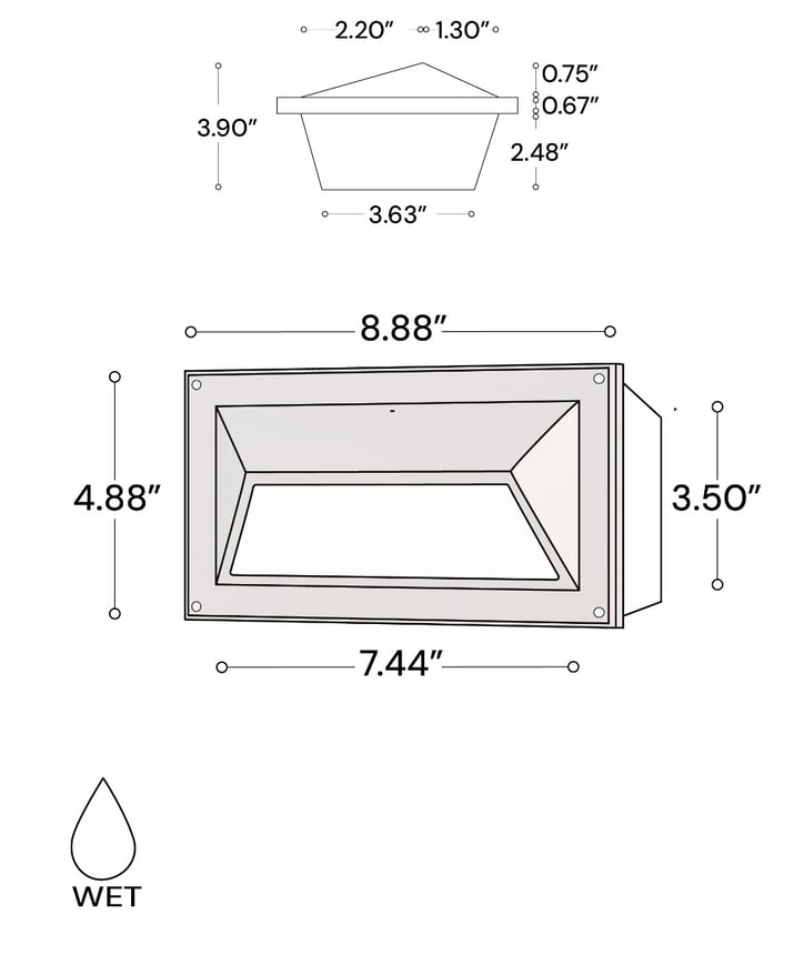 Stainless Steel Wall-Mounted LED Step and Driveway Light