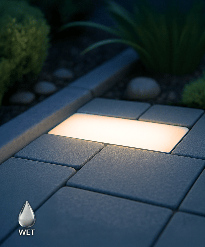 Rectangular LED Brick Drive-Over Well Light