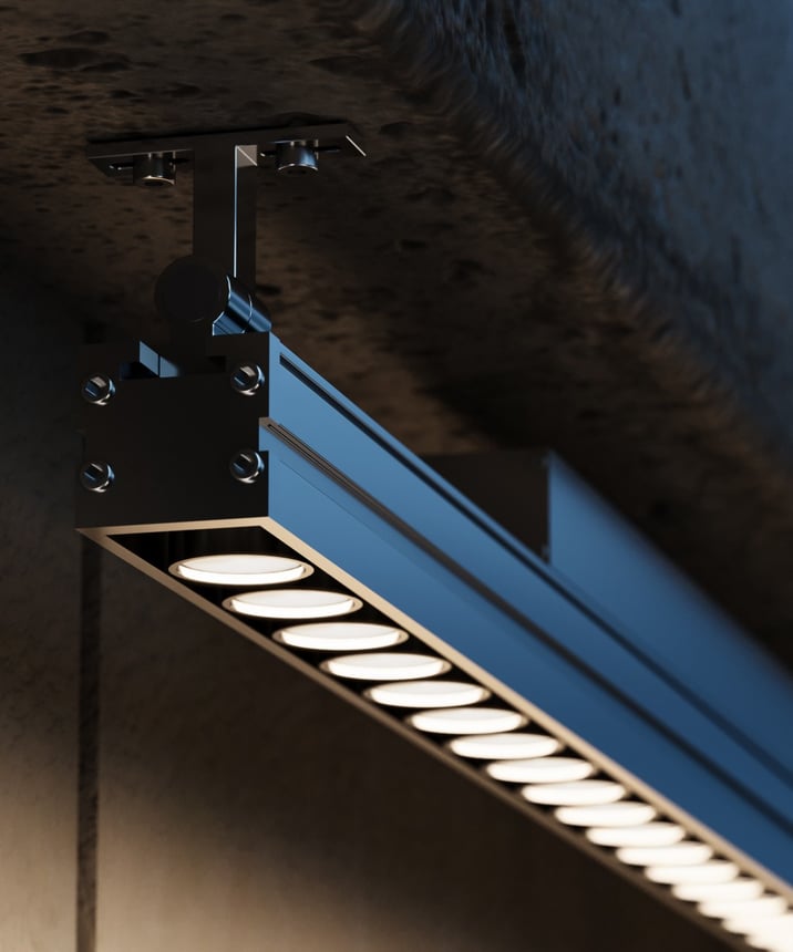 Alcon 11245 Outdoor Linear Wall Wash LED Light shown in a black finish.