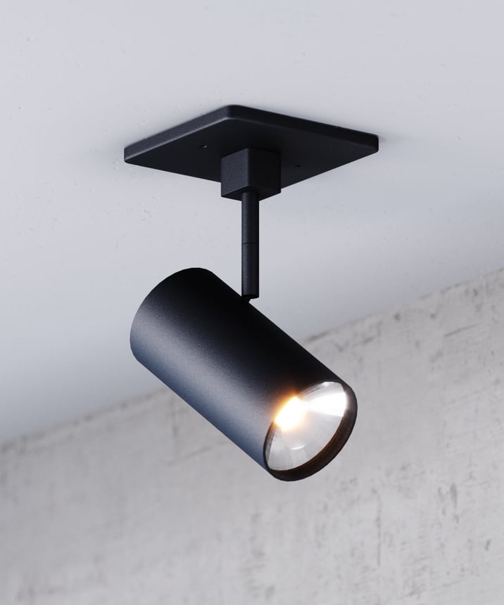 Alcon 14130-LG-MR Black 3.3125-Inch Cylinder LED Mono Point Head – 8.875" Height x 7.125" Length x 3.375" Diameter