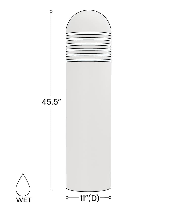 Alcon 9005 Outdoor Bollard LED Pathway Light shown in a bronze finish.