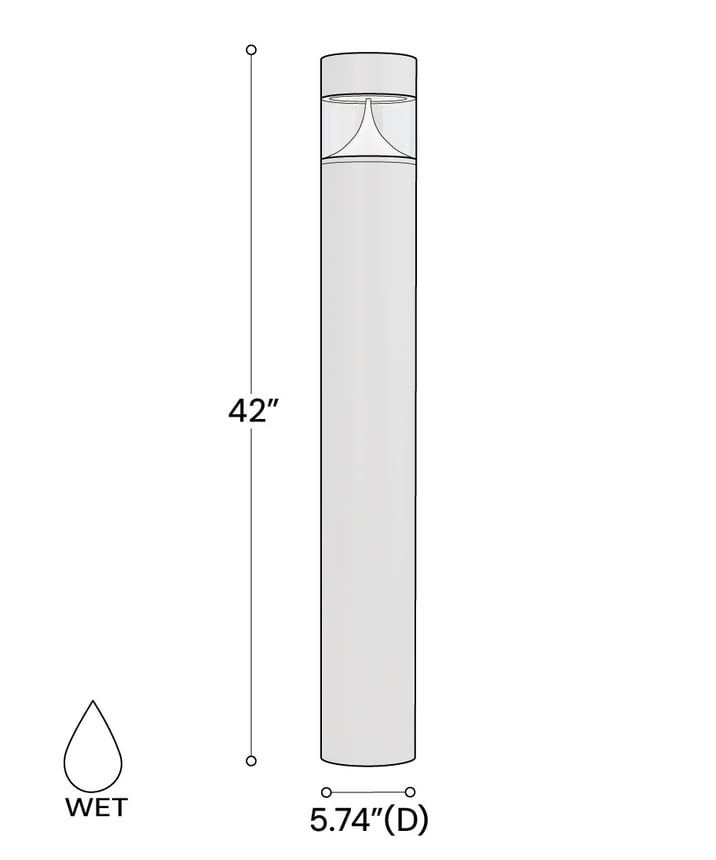 42-Inch Commercial LED Bollard Light