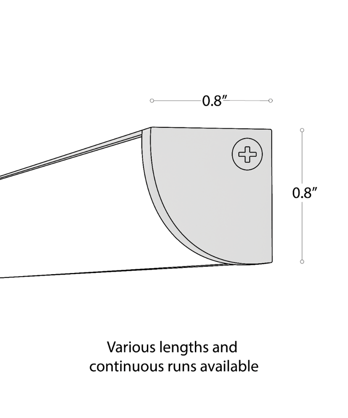Alcon 15255 tunable linear cove light shown in a black finish.