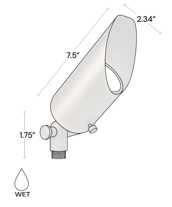 Alcon lighting 9011 LED directional uplight shown in a bronze finish