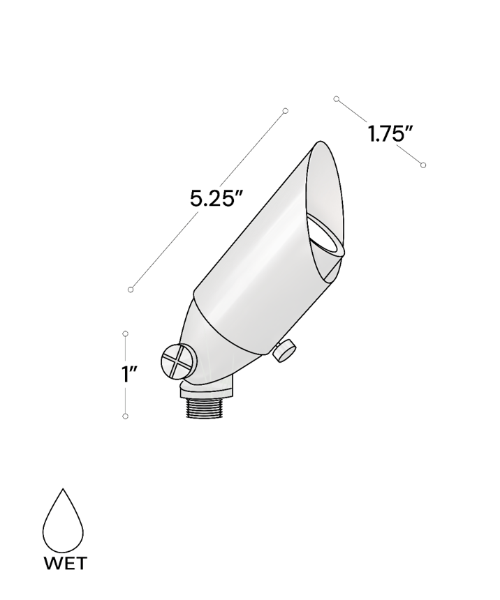 Alcon lighting 9013 LED directional uplight shown in a gun metal finish