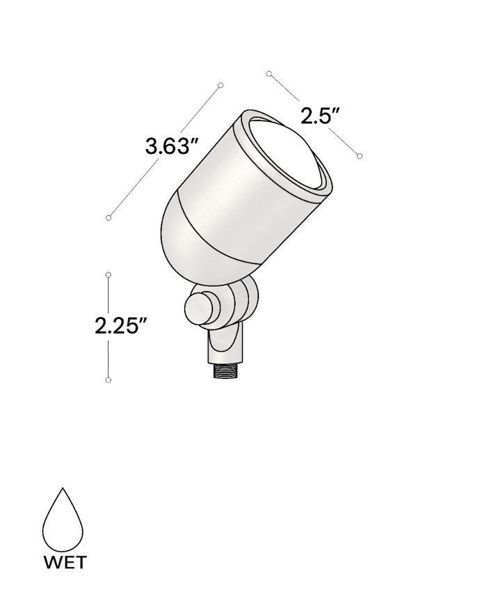 Alcon lighting 9019 LED directional uplight shown in a bronze finish