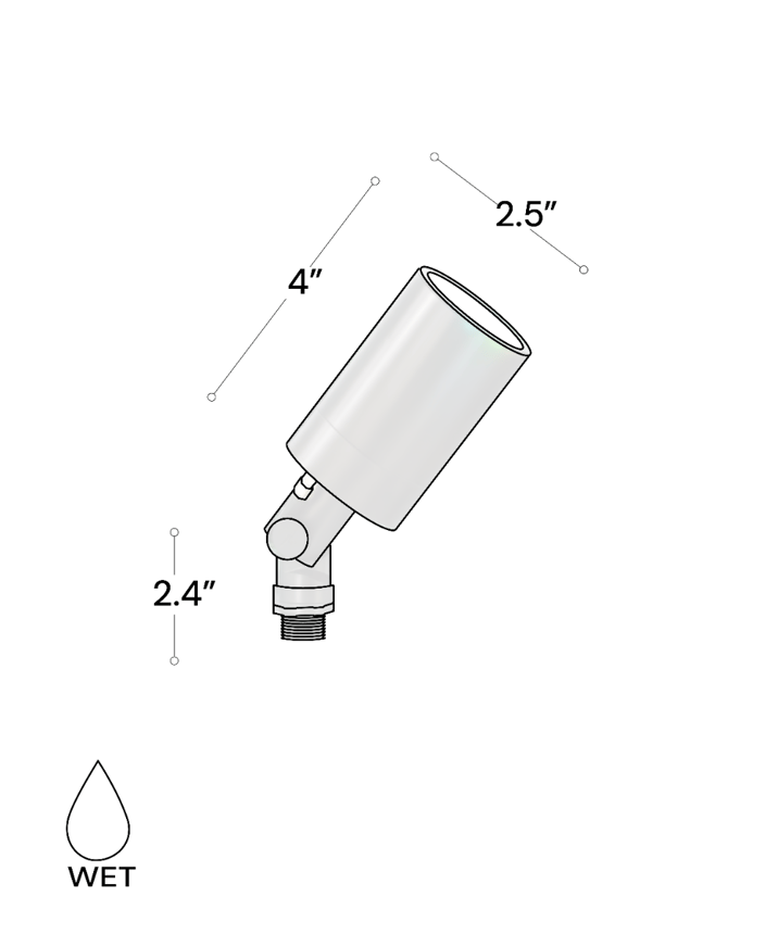 Alcon 9170 ground directional up light shown in a dark bronze finish.