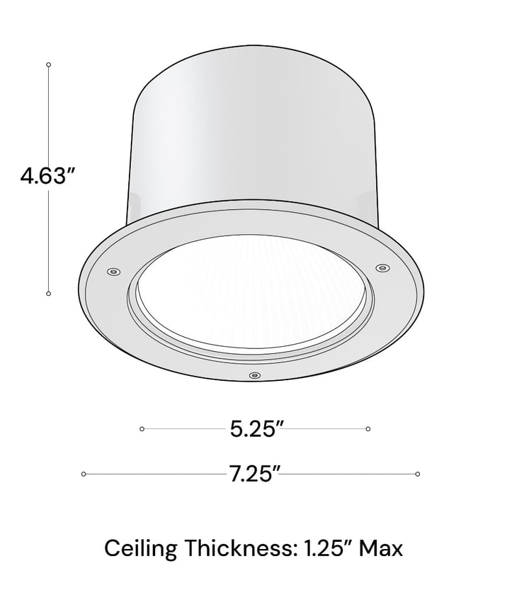 Alcon 14078-6 Round Vandal Resistant Exterior Can Light shown in a Black finish