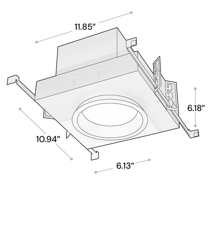 Alcon 14135-6-O MRI and Surgical Recessed Lensed LED Downlight shown in a White finish 
