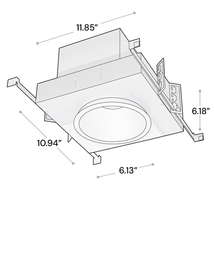 Alcon 14135-6-O MRI Recessed Open LED Downlight shown in a White finish