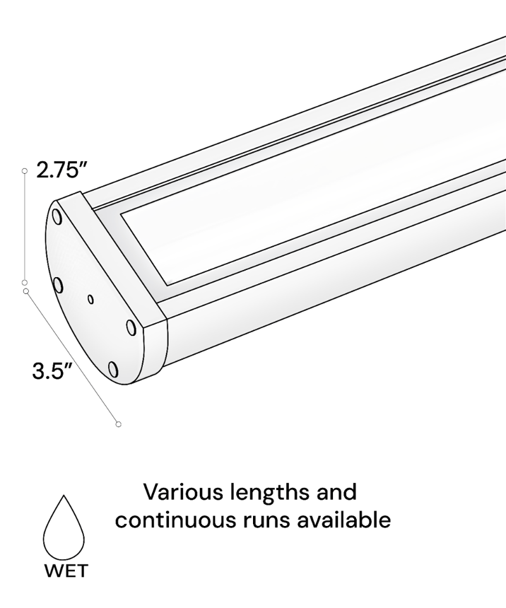 Outdoor Linear LED Commercial Sign Light 31024 shown in a Black finish.
