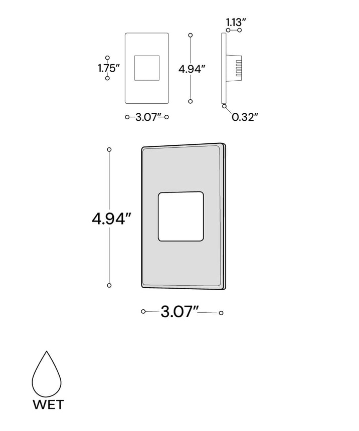  Alcon 9049 LED step light shown in a black finish.