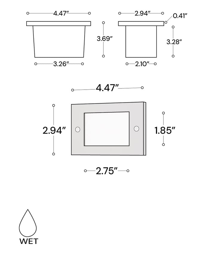 Alcon 9208 LED Rectangular Step Brick Light shown in a Bronze finish