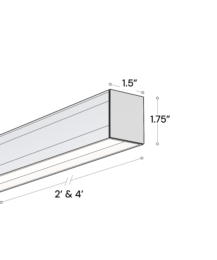 Alcon 13150 Architectural LED Linear Track Light shown in a Black finish.