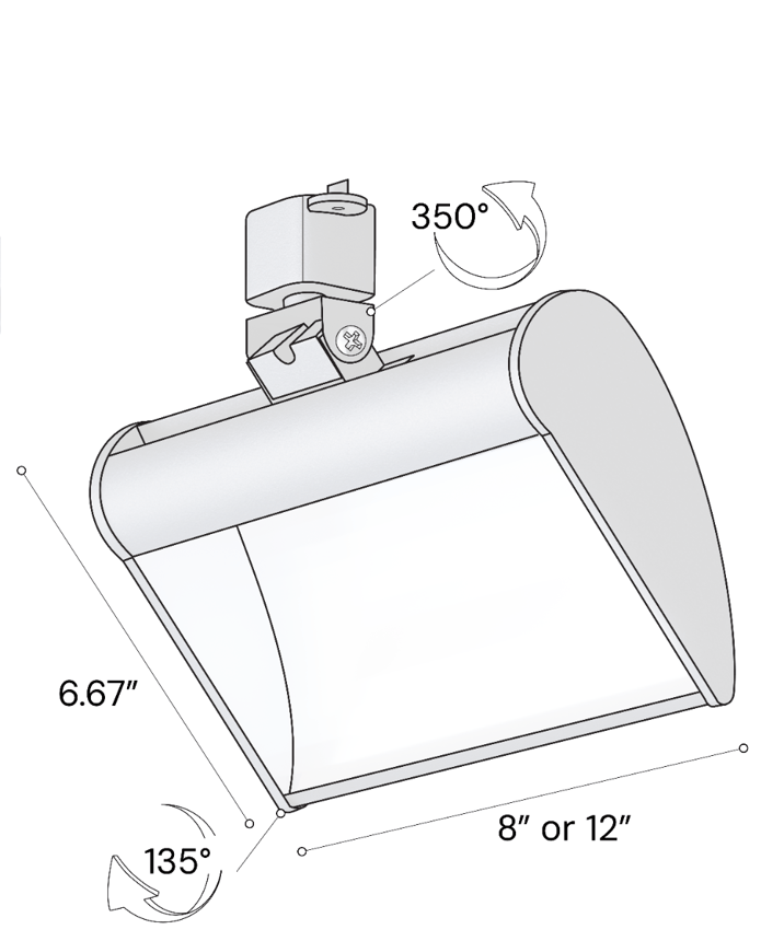 Alcon 13252 Architectural LED Linear Track Light shown in a Black finish.