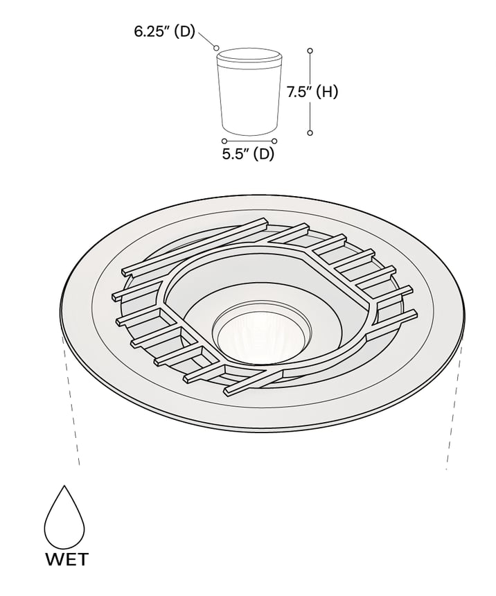 6-inch Low-Voltage Drive-Over Adjustable LED Well Light