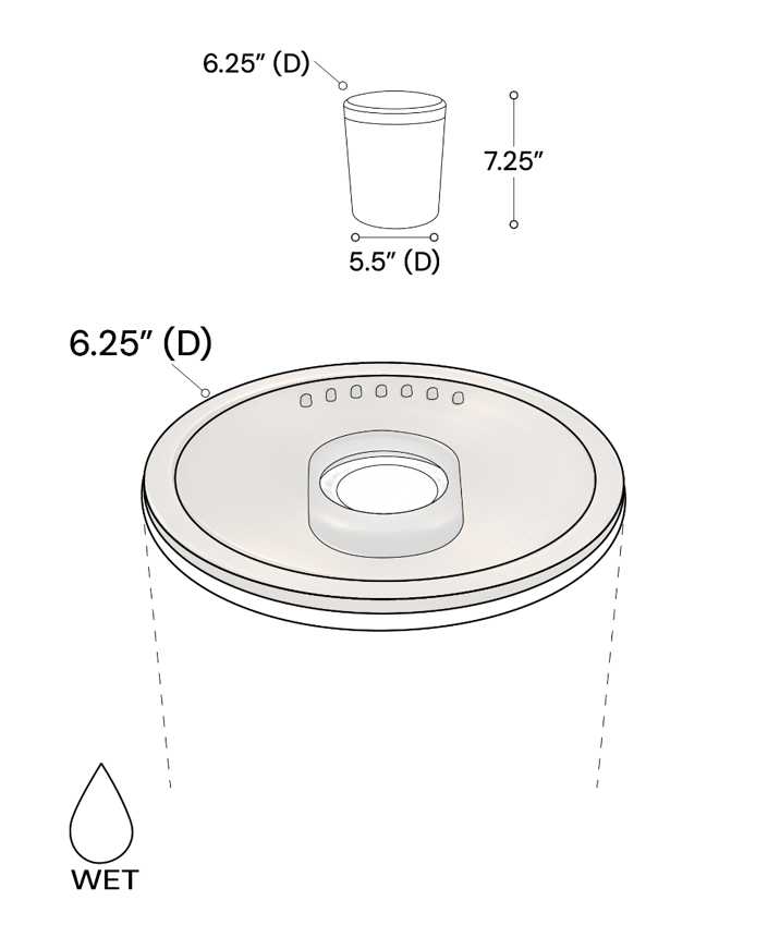 Alcon 9030 Low-Voltage 6-Inch Adjustable In-Ground LED Well Light shown in a aged bronze finish.