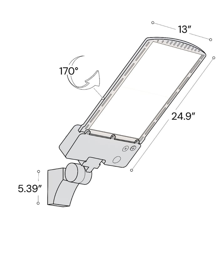 Large Architectural Outdoor LED Area Post Light