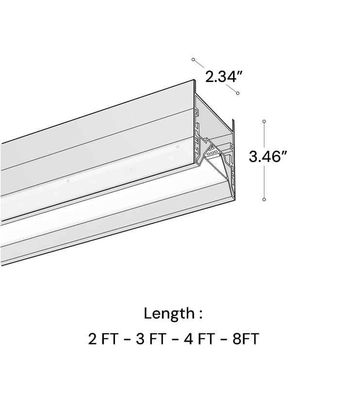 2.5-Inch Regressed LED Linear Recessed Light