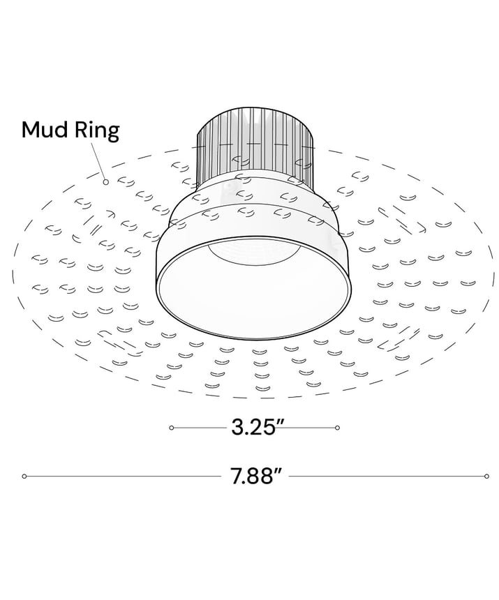 4-Inch TIR Optics Trimless Round Recessed LED Downlight