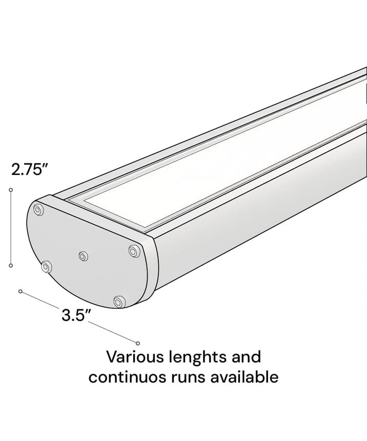 Outdoor Linear LED Commercial Sign Light 31024 shown in a Black finish.