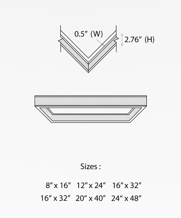 Alcon 12274-1-P, suspended commercial slim rectilinear pendant light shown in black finish and a rectangular shape with a direct and indirect lens.