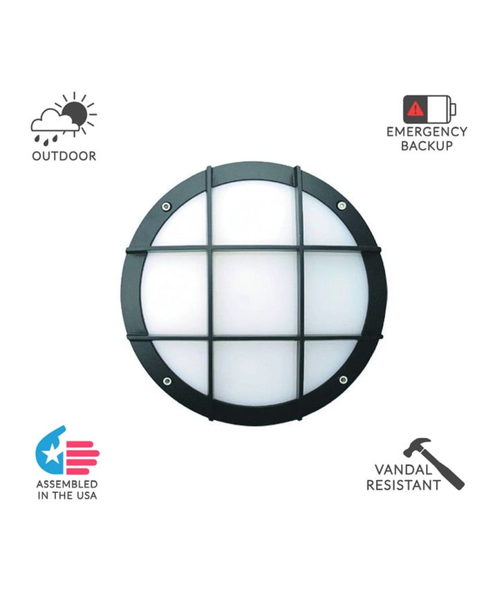 10-Inch Crossbar Commercial LED Wall Pack Light