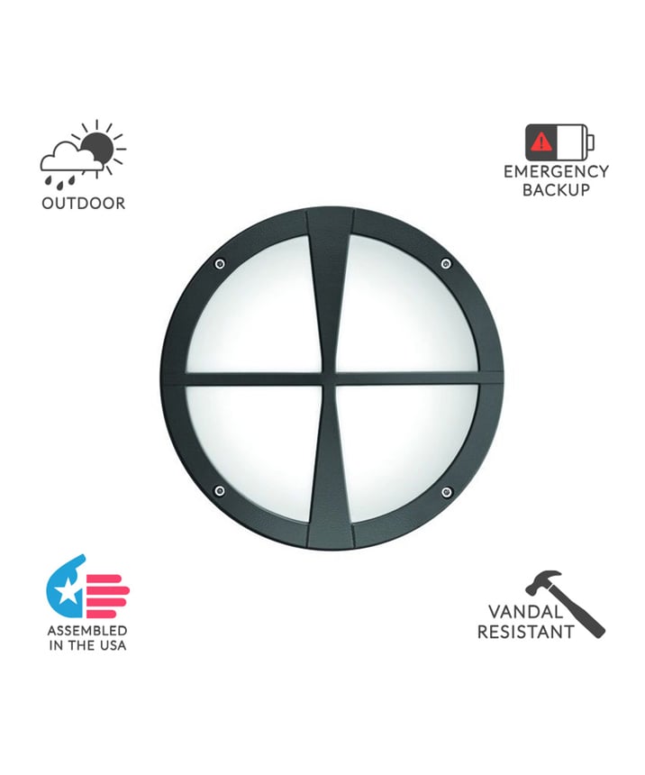 10-Inch Decorative Cross Commercial LED Wall Pack Light