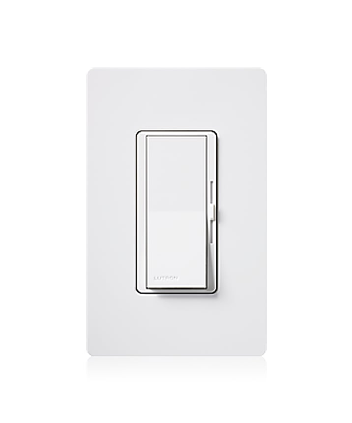 Lutron Diva DVSTV-WH 0-10V Dimmer Switch Single-Pole/ 3-Way 120-277V White (50mA Max)
