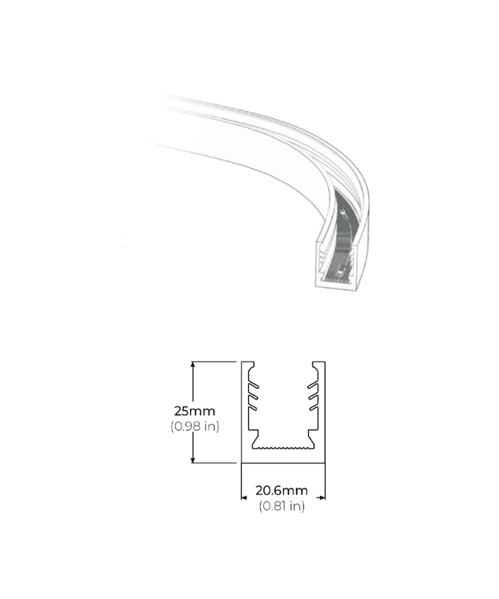 Flexible PVC LED Mounting Channel