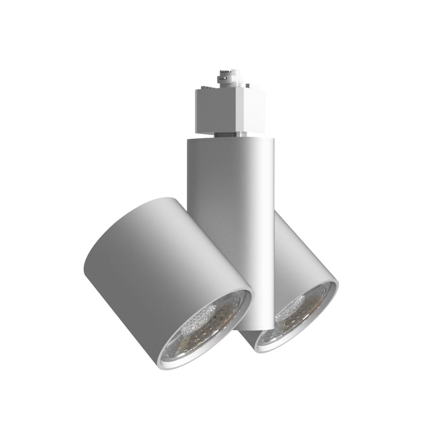 Architectural 2.5-Inch Dual-Head Cylinder LED Track Light