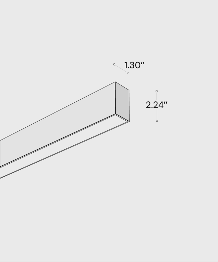 12100-12-W linear LED wall light shown with black finish and diffuser lens