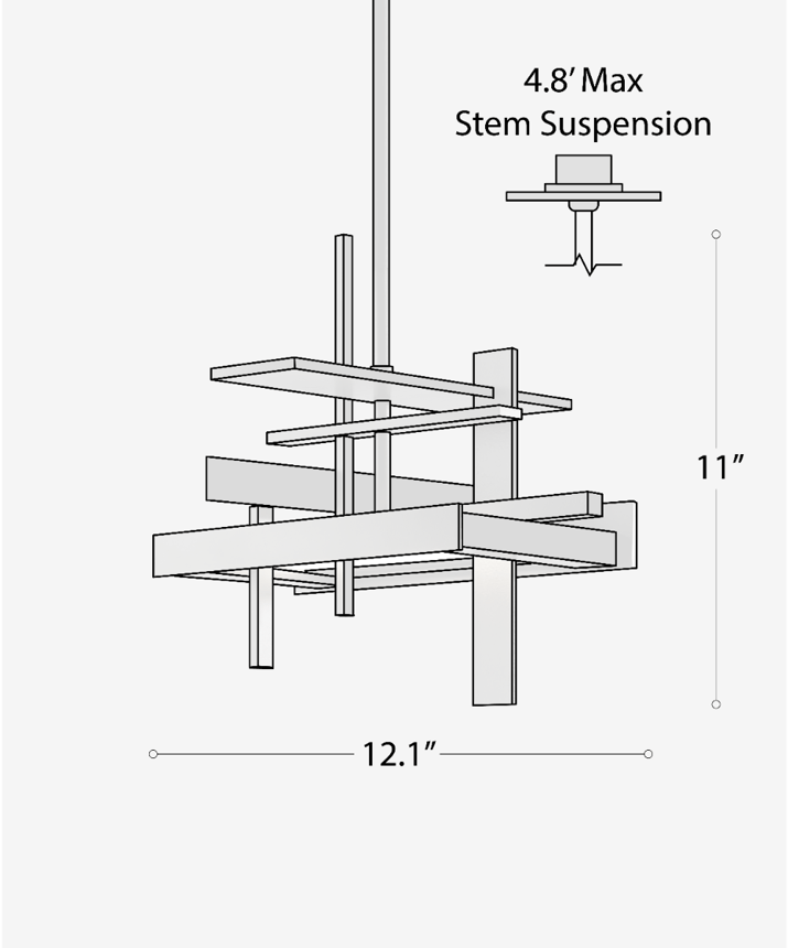 Planar 3000K Adjustable Small Pendant LED Light
