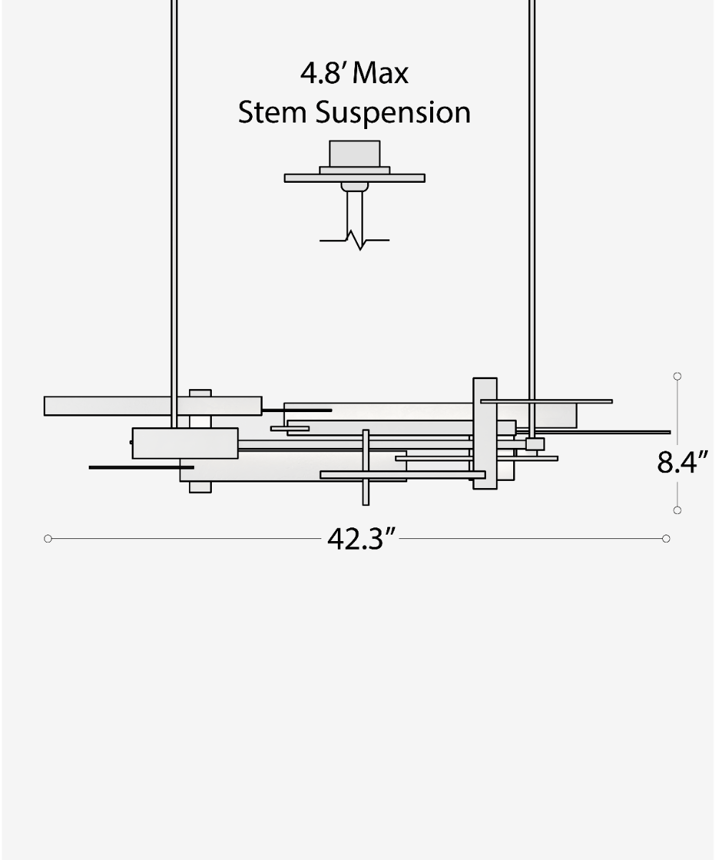 Planar 3000K Adjustable Horizontal Pendant LED Light