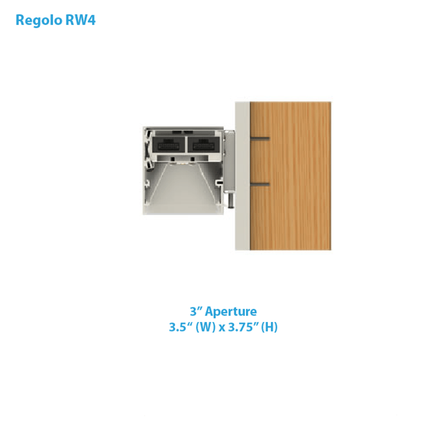 Nulite Lighting Regolo RW4-4V Indirect Wall Series LED 4 Inch Linear Wall Mount Light Fixture - Indirect