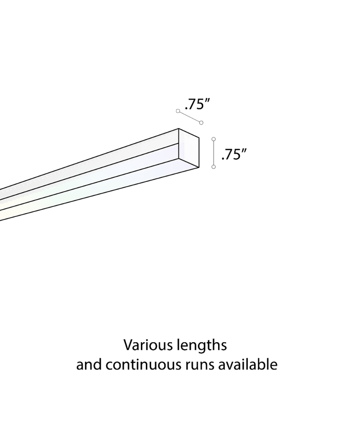 Alcon 12100-10-S RGBW Color tunable linear surface light shown in a black finish.