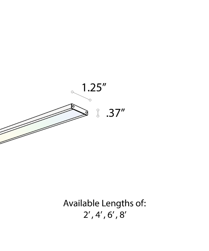 Alcon 14027 RGBW Color tunable linear surface light shown in a white finish.