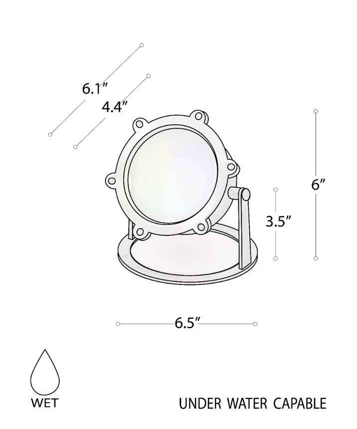 Architectural RGBW Color-Changing Underwater LED Light
