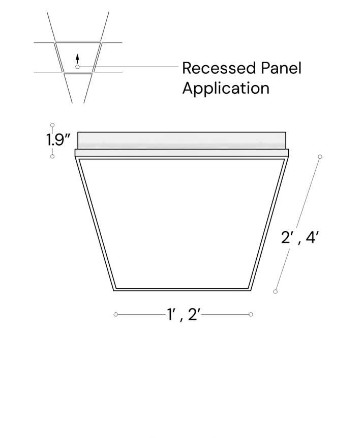 Alcon Lighting 14028-R-Back-Lit LED recessed troffer panel light with a white finish.