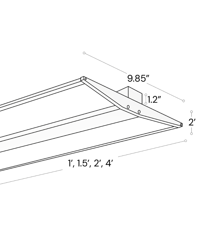 Architectural LED Linear Ceiling Light