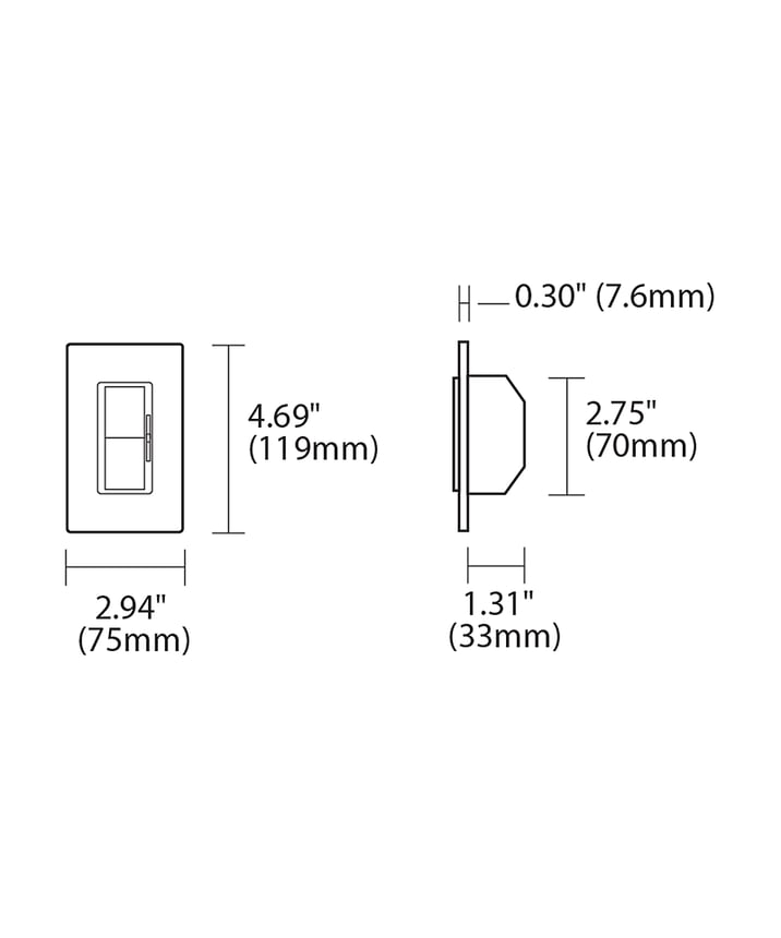 Alcon Lighting 2105 Viva Incandescent 600W Single Pole 3-Way Dimmer with Fan Speed Controls